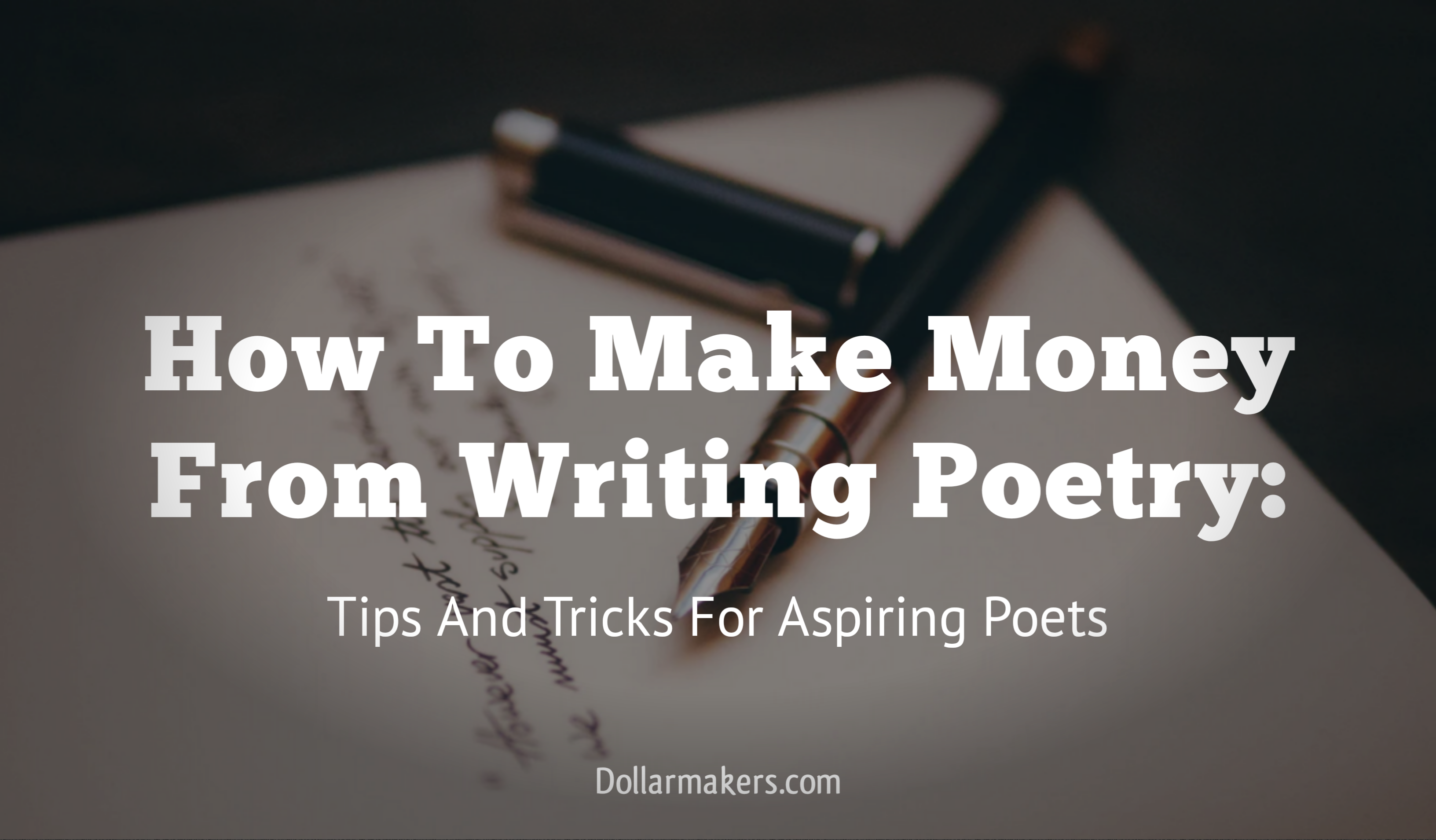 How To Make Money From Writing Poetry