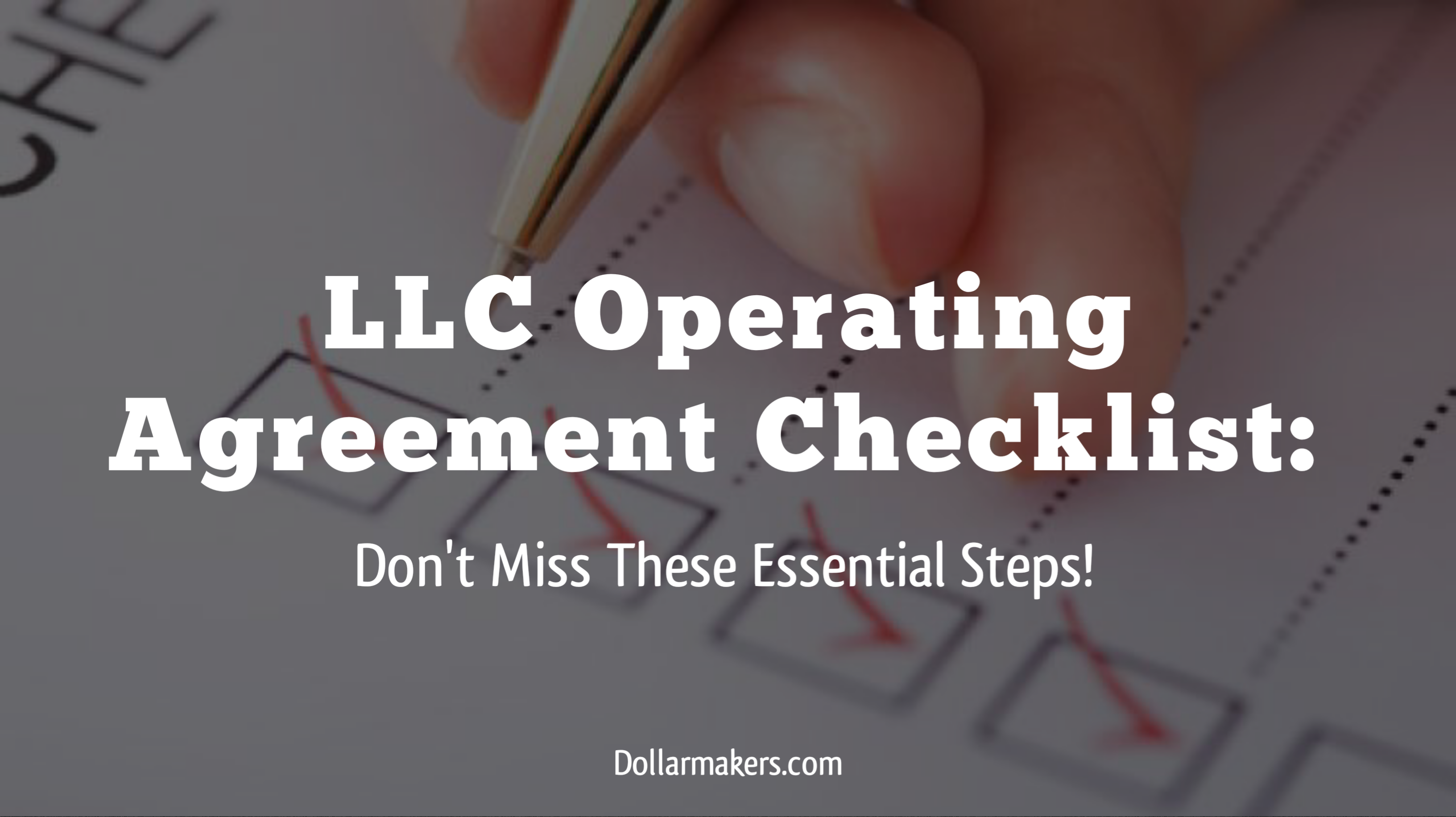 LLC Operating Agreement Checklist